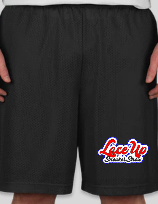 Black Laceupsneakershow Shorts