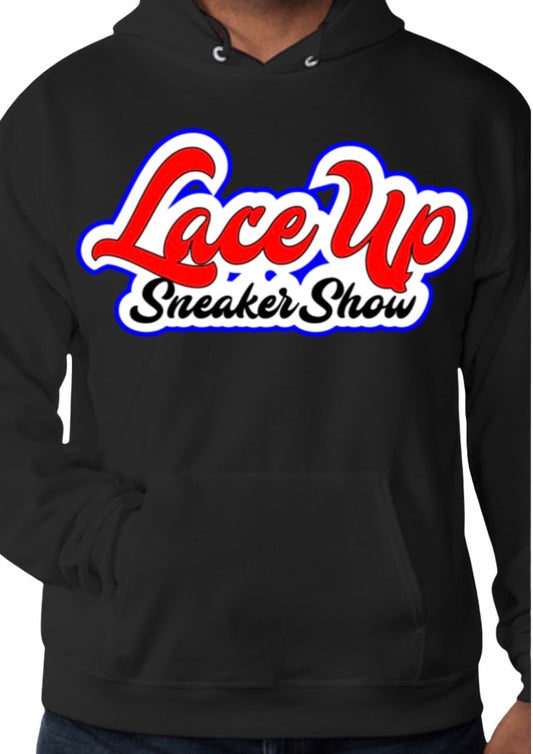 Black Carpet Style logo Laceupsneakershow hoodie