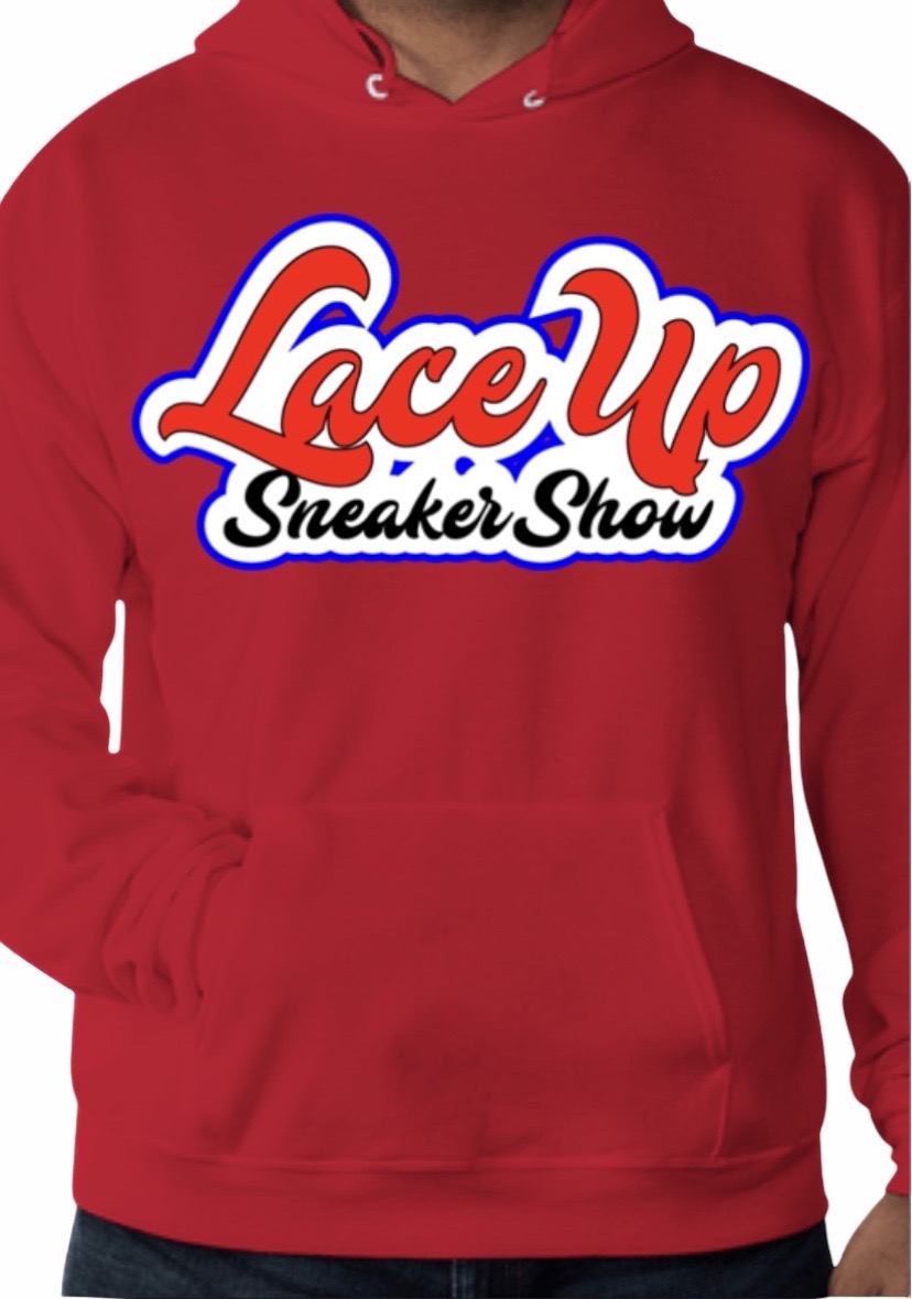 Red Carpet style logo Laceupsneakershow hoodie